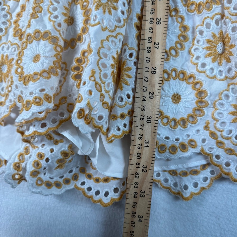SAYLOR Cream & Gold Eyelet Embroidered Romper - Picture 6 of 9